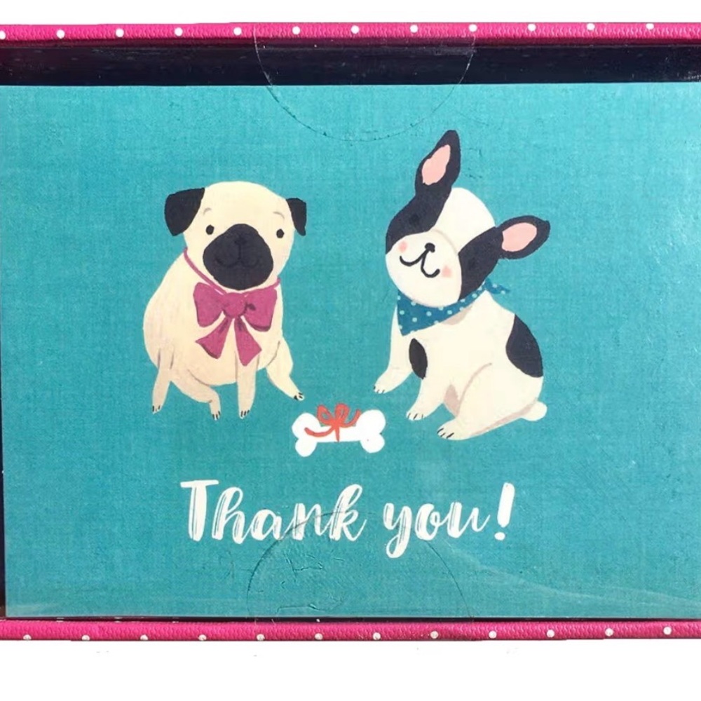Clementine Paper Dog Thank You Cards Boxed Set 16